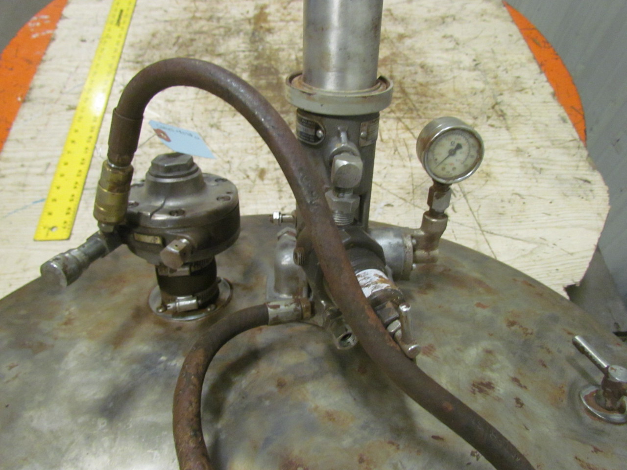 Graco 204456 Drum Barrel Pump Air Pneumatic W/2 Blade Agitator SS Cover