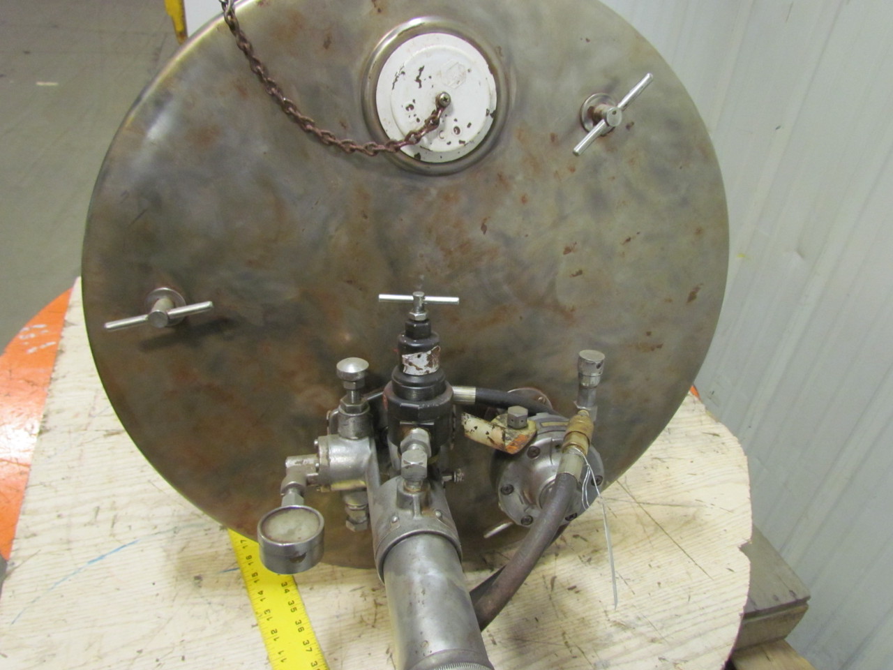 Graco 204546 Drum Barrel Pump Pneumatic W/2 Blade Agitator SS Cover eBay