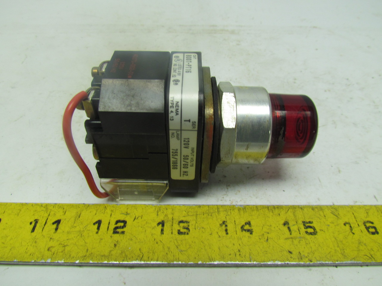 AllenBradley 800TPT16 Ser.T Red Illuminated Push Button