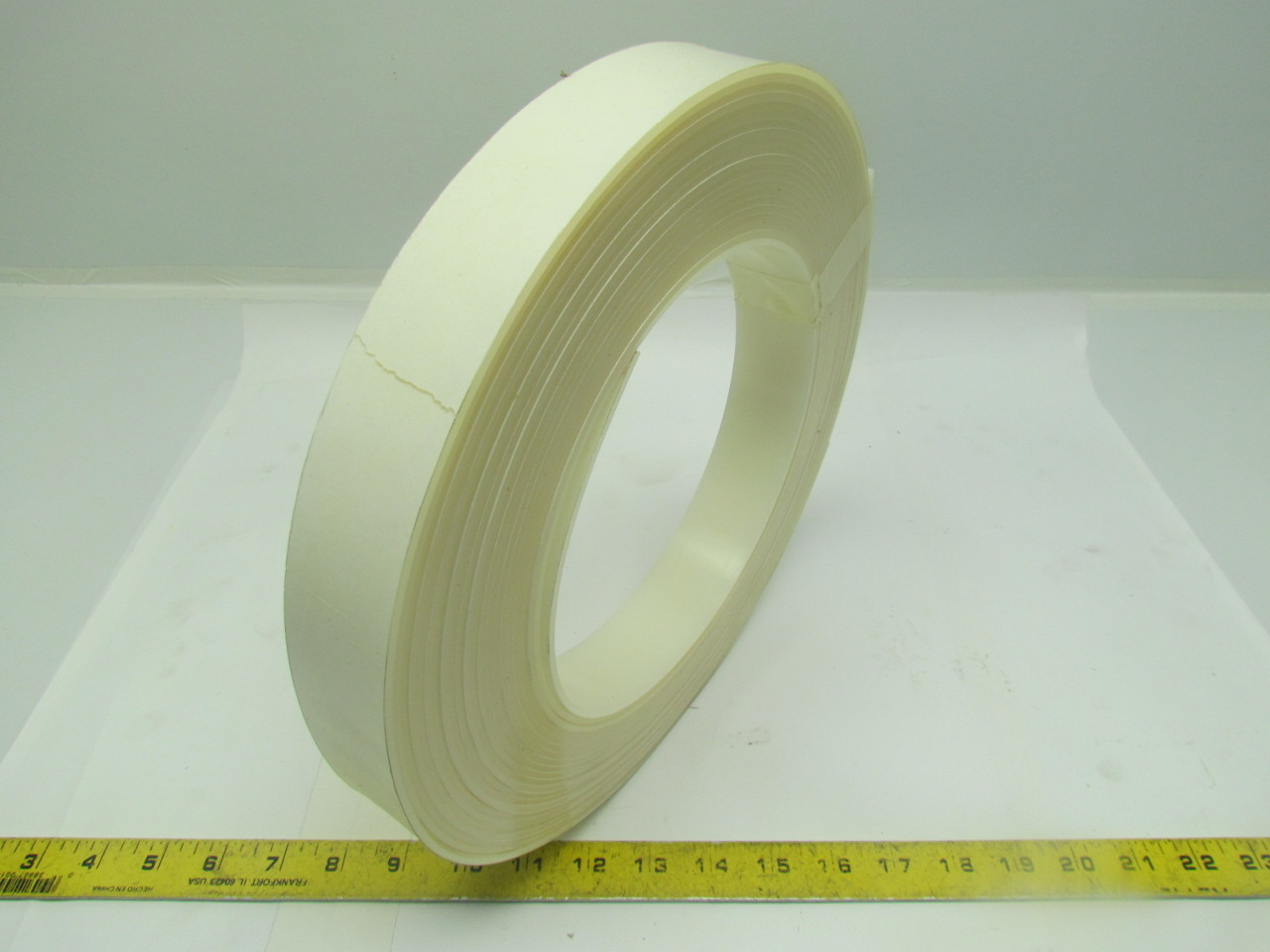 White Plastic Shim Stock 11/2"x1/8" 0.125 Thickness 55' Roll Adhesive