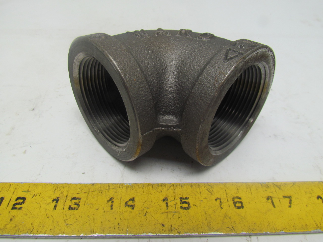 Ward 11/2"FNPT Class 150 Malleable Iron Black Pipe 90Deg Elbow Fitting