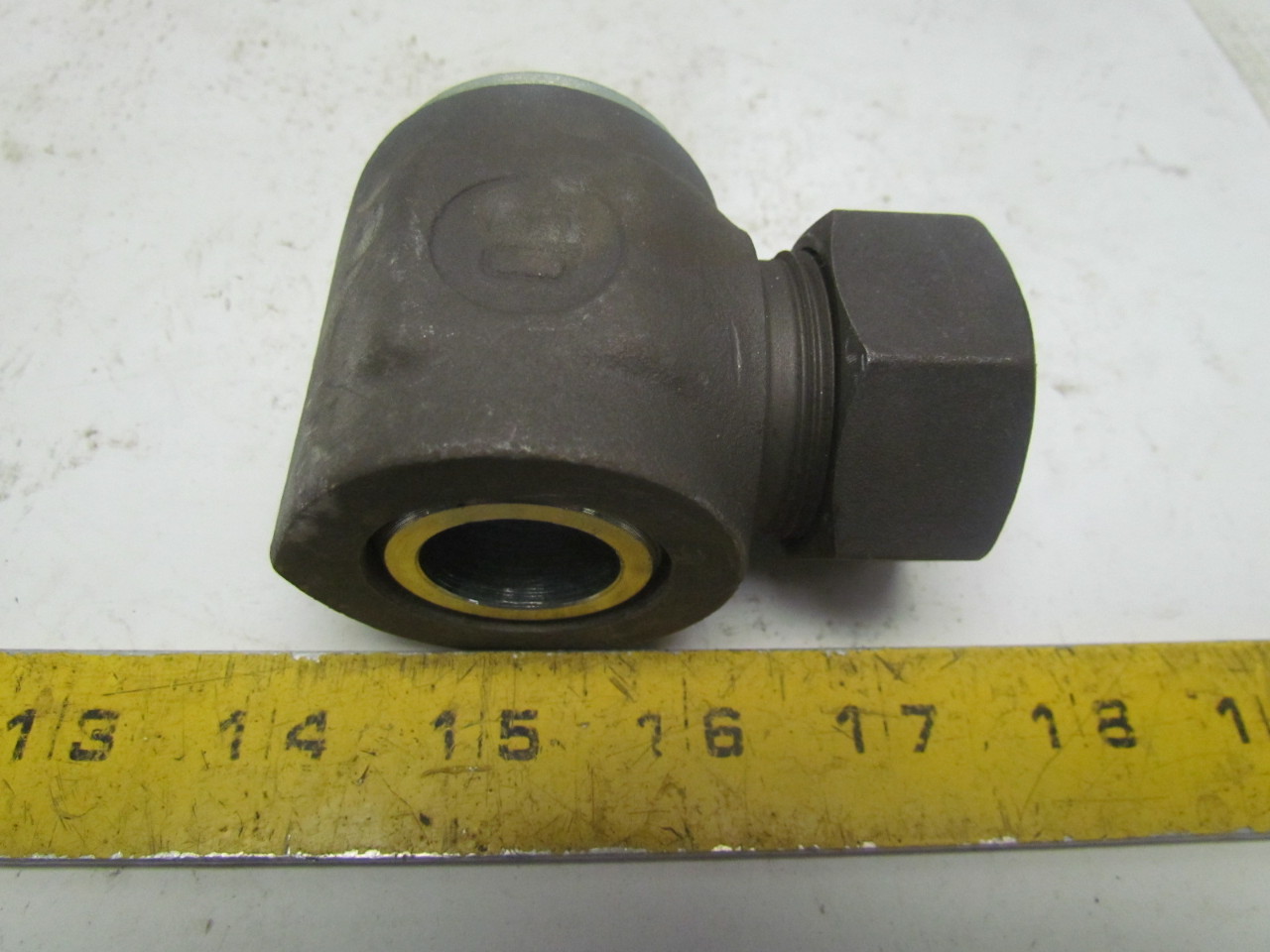 Parker WHR WH28LR Metric Fitting Banjo Elbow 28mm Tube OD x G1" BSPP