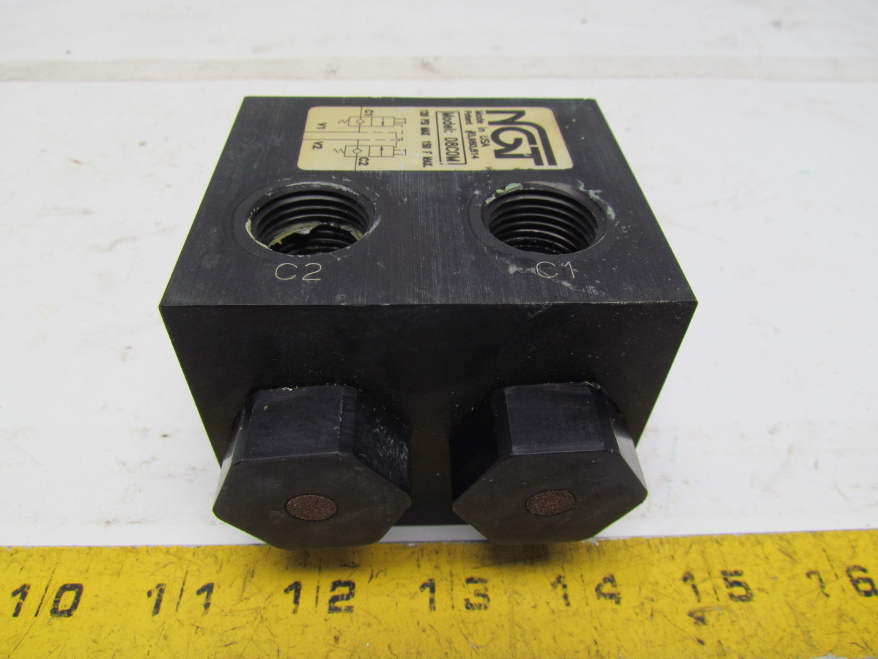 NGT Pneumatic Check Valve Body Manifold 3/8"npt Ports 120psi Max.