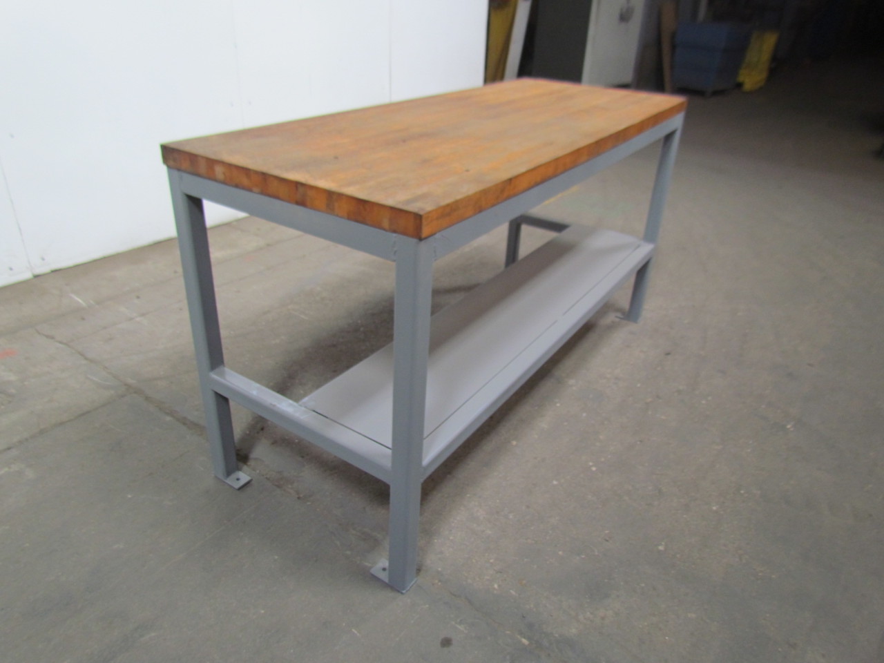 welded steel industrial work bench w 1 3 4 034 butcher block top welded steel industrial work bench w 1 3 4 welded steel industrial work bench w 1 3 4 034 butcher block top welded steel industrial work bench w 1 3 4