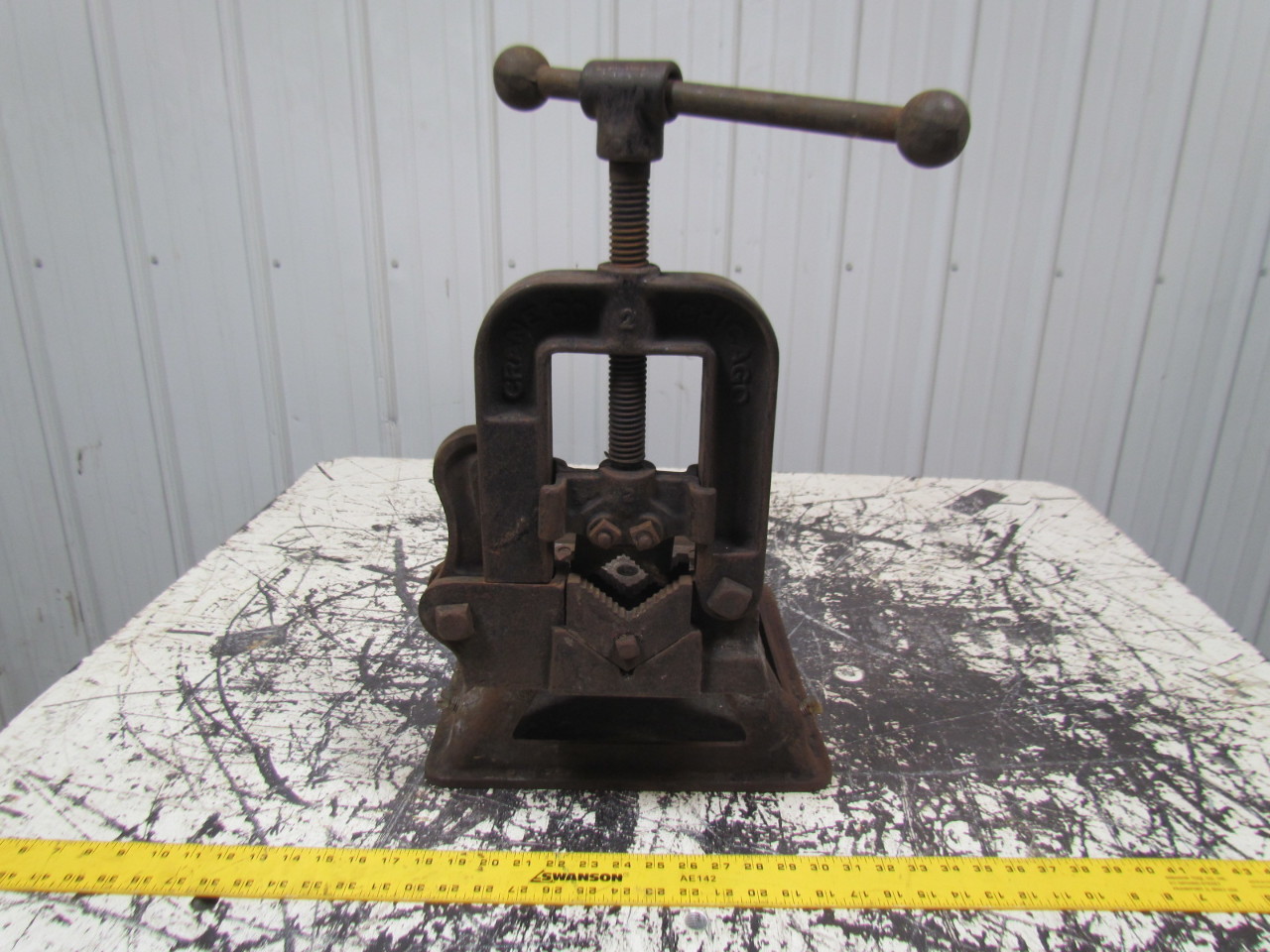 Crane NYE Tool Works Vintage Pipe Vise & Antique Stand Old Tool eBay