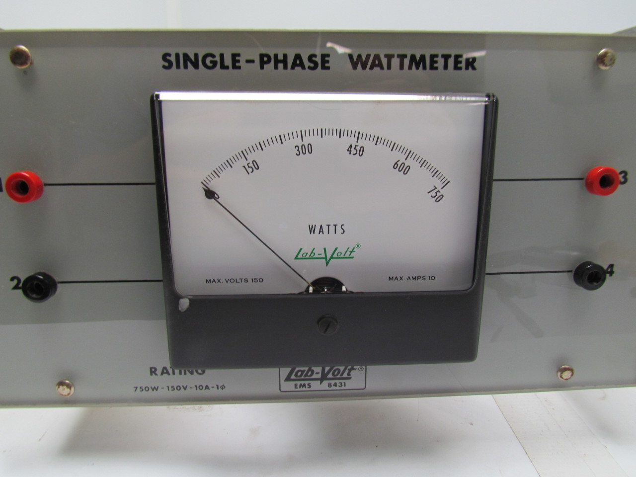 LabVolt EMS 8431 1 Phase Watt Meter Module Electromechanical Training