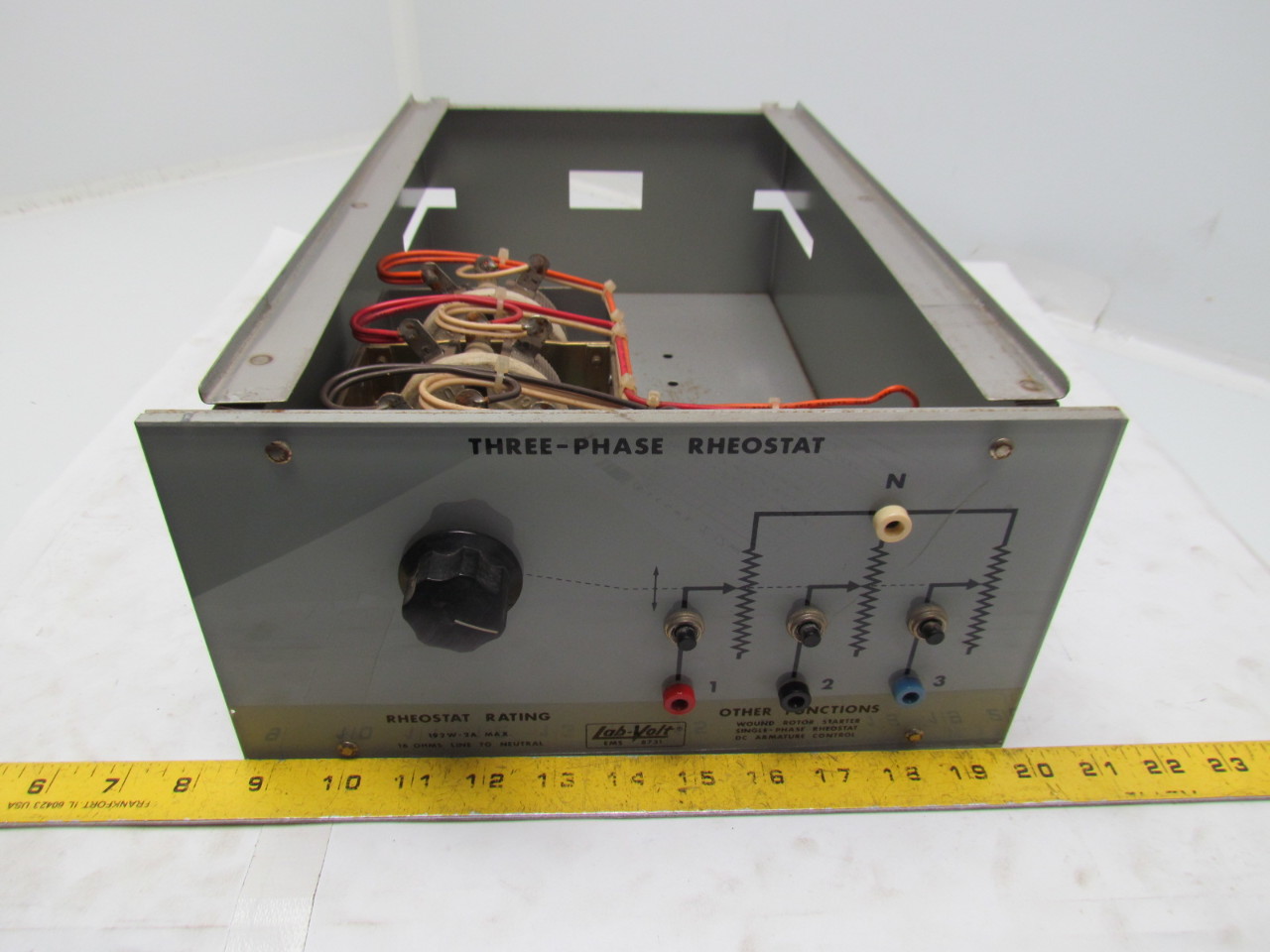 LabVolt EMS 8731 3 Phase Rheostat Module Electromechanical Training System eBay