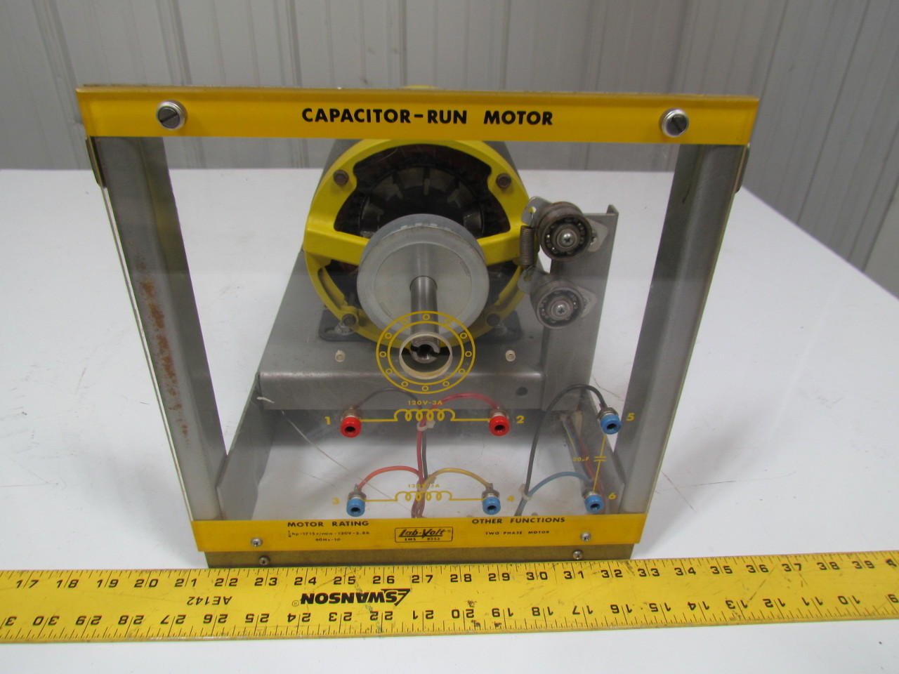 Lab Volt EMS8253 2 Phase Capacitor Run Motor Electromechanical