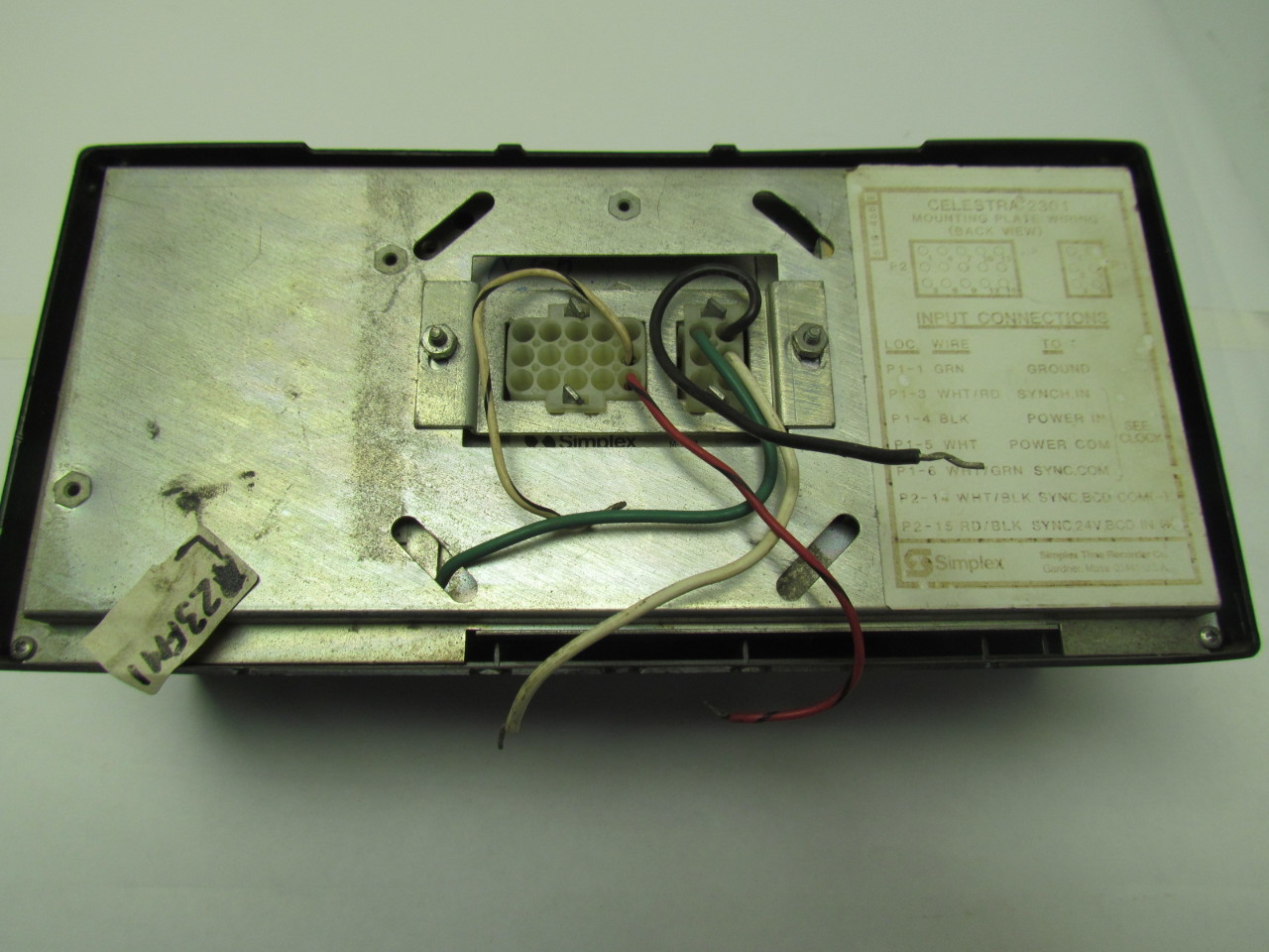 Simplex Celestra 2301 Time Recorder Digital Clock Display 120V 2Amp