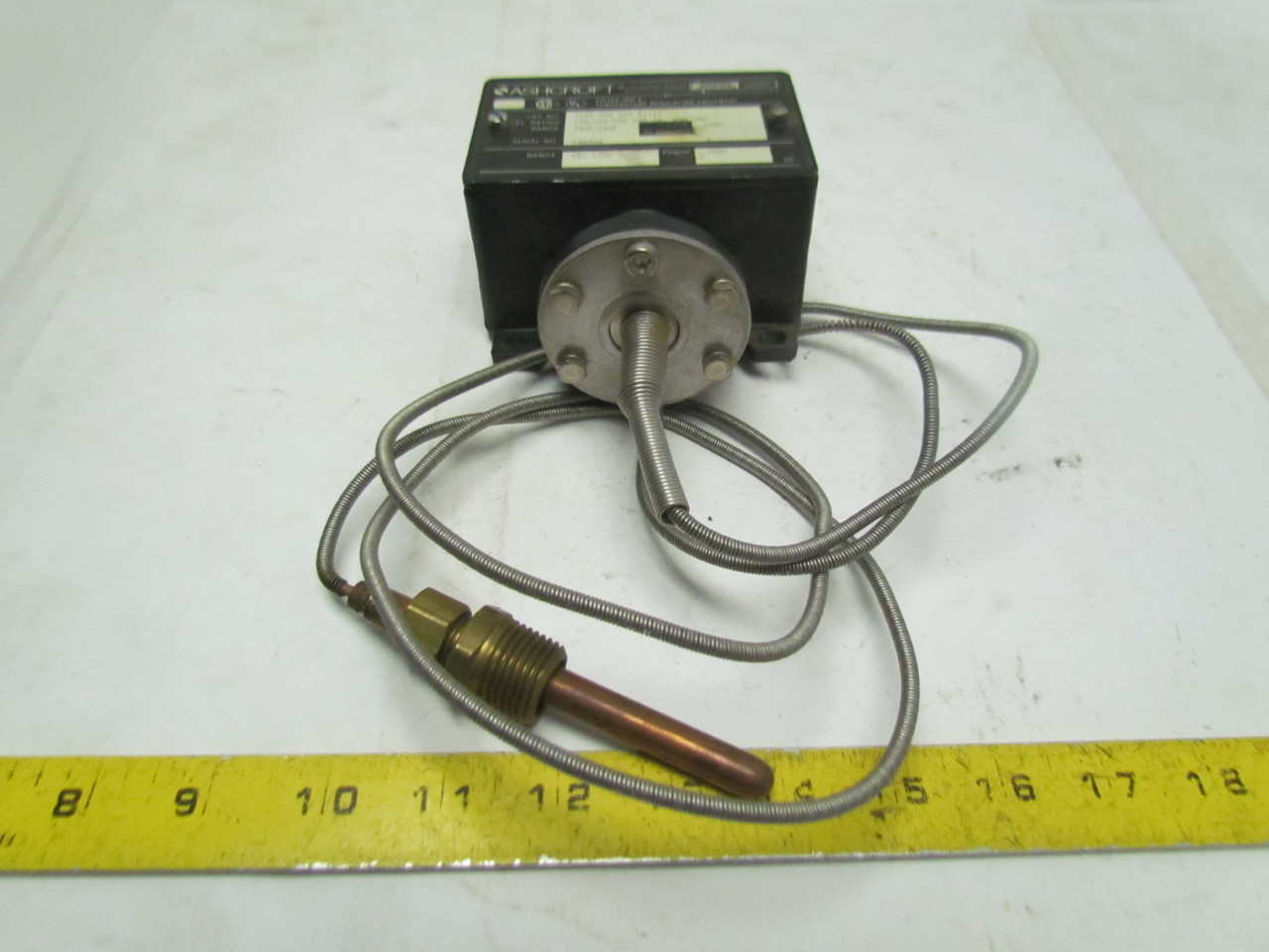 Ashcroft Temperature Regulator Switch Manual Reset W/Mounting Bracket