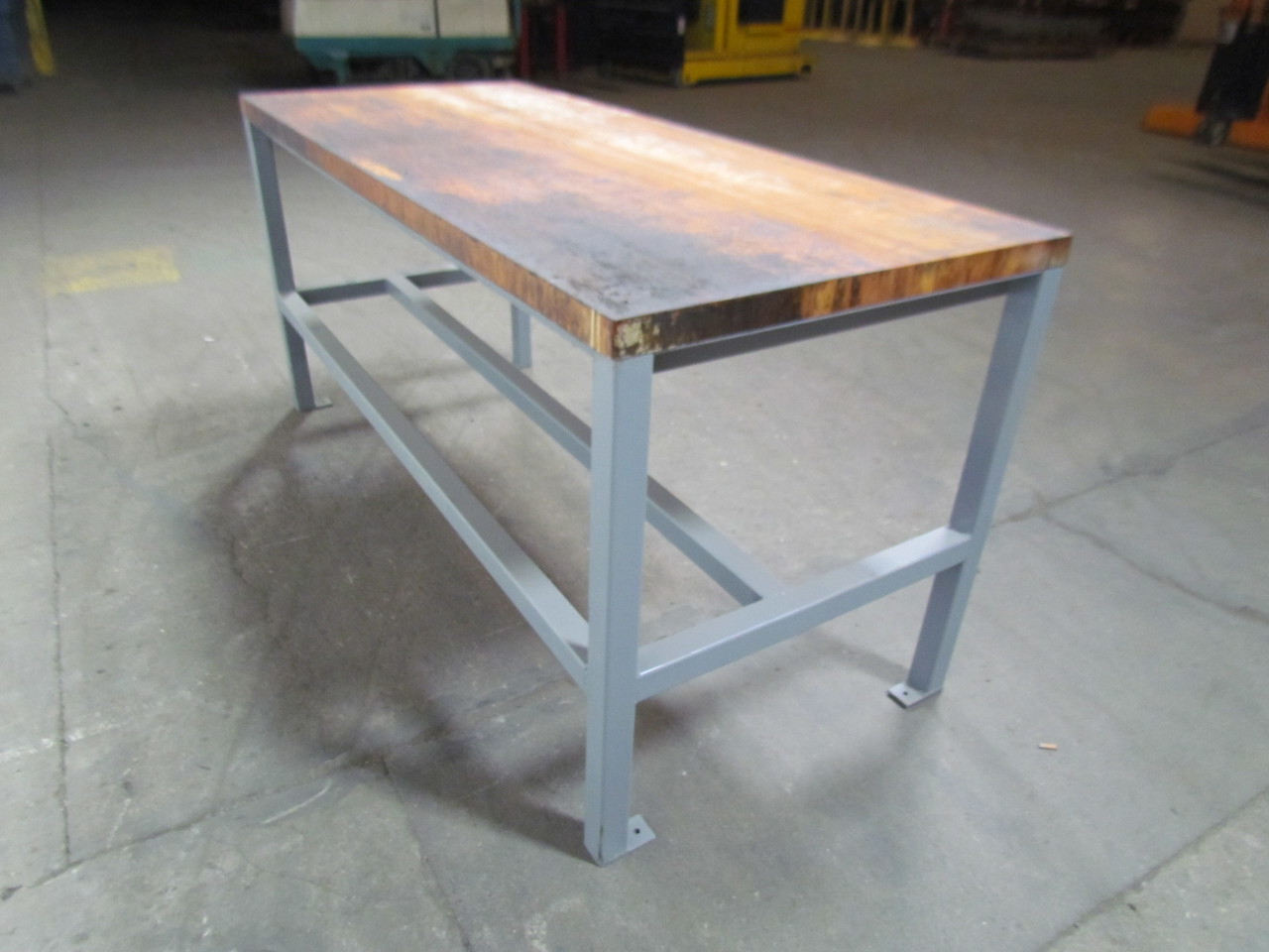 Welded Steel Industrial Work Bench W/13/4" Butcher Block Top 30
