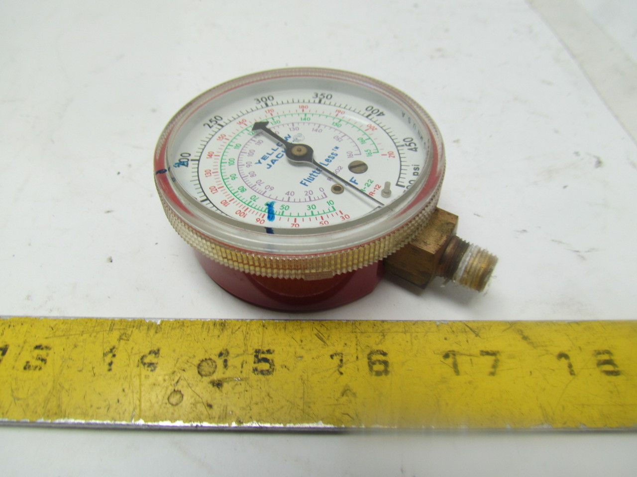 Yellow Jacket FlutterLess Refrigerant Gauge Multi Scale 500PSI 23/4
