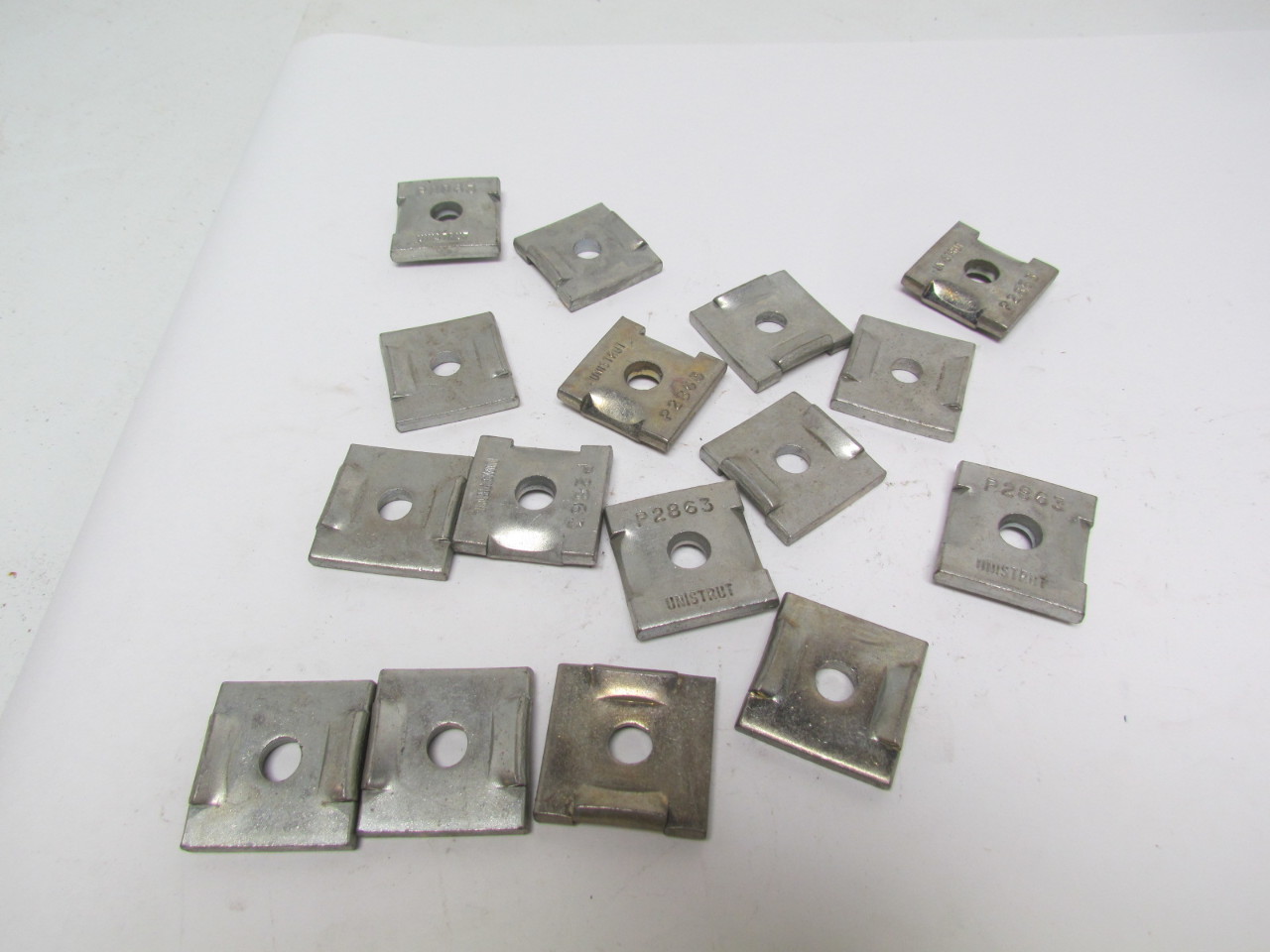 Unistrut P2863 3/8" Square Washers Dimpled Lot of 16 eBay