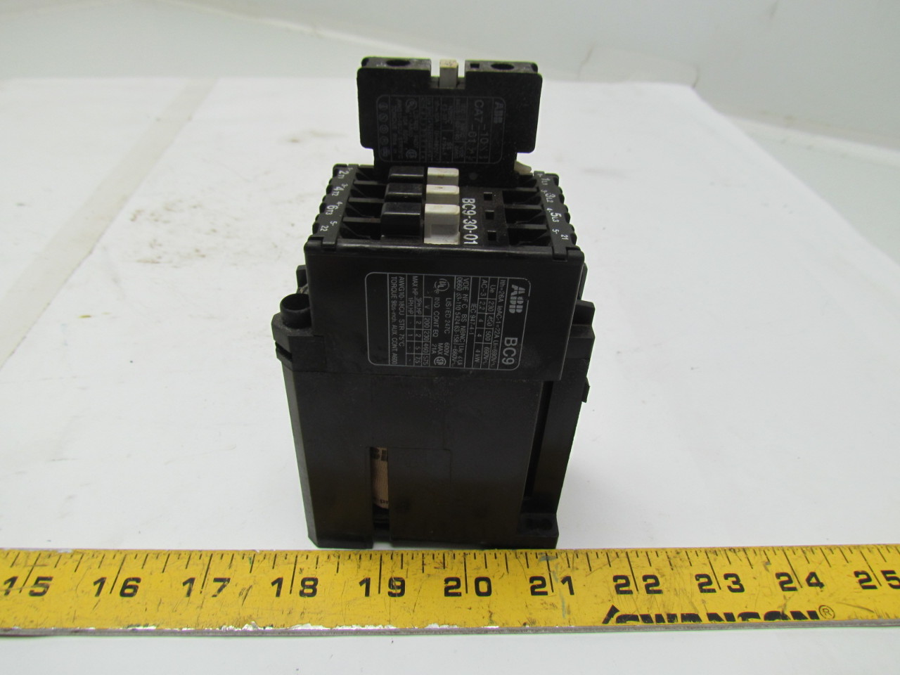 ABB BC93001 CA7 Contactor Relay Motor Starter W/Aux Contacts 24V Coil