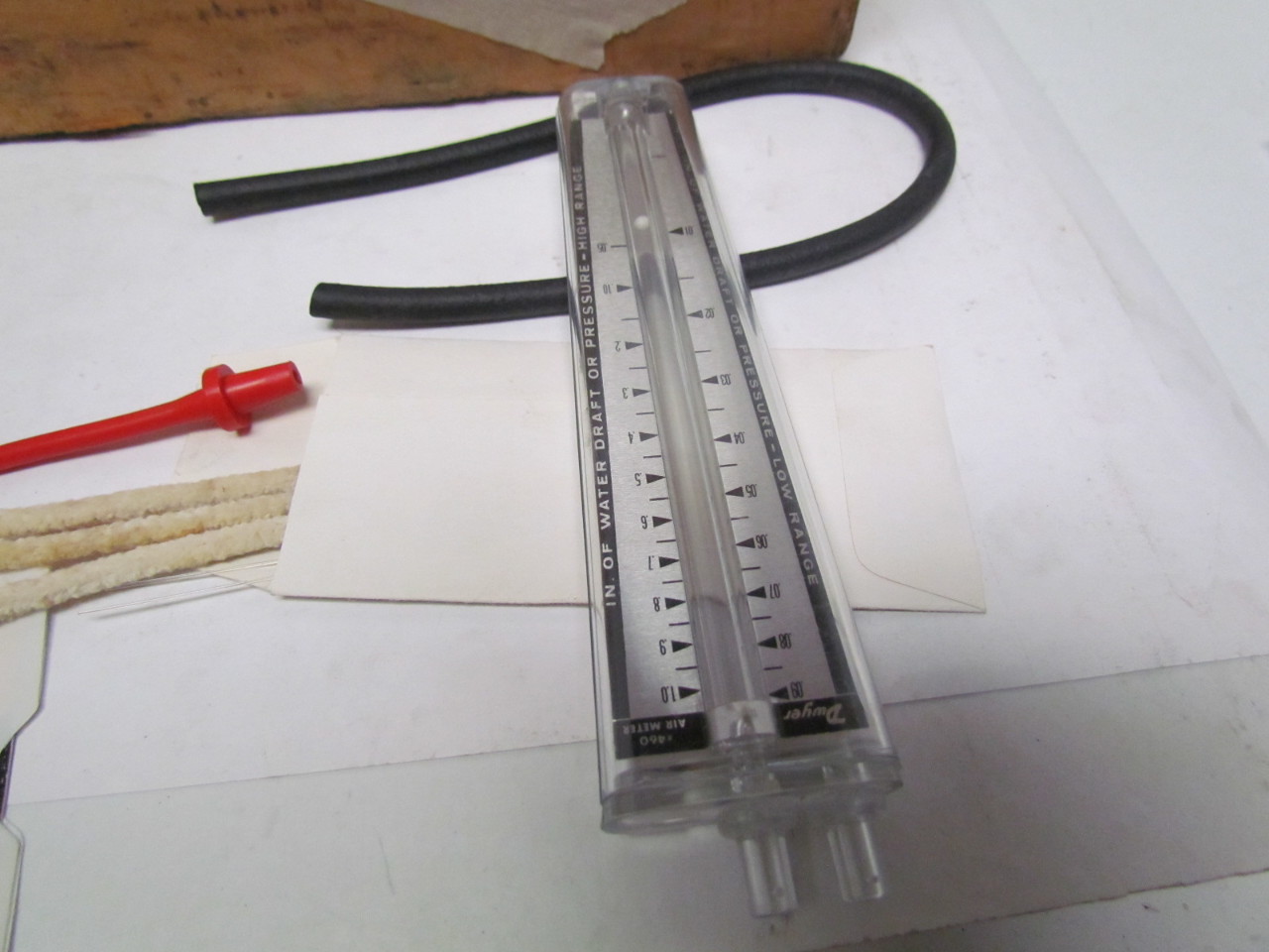 Dwyer 460 Air Velocity Kit W/Flextube Manometer In Handmade Box eBay