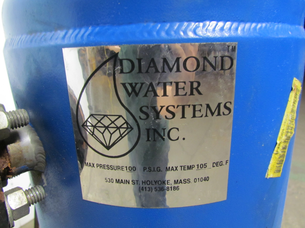 Diamond 15 Gallon Tank Stainless Steel Water Filtration Pressure Tank