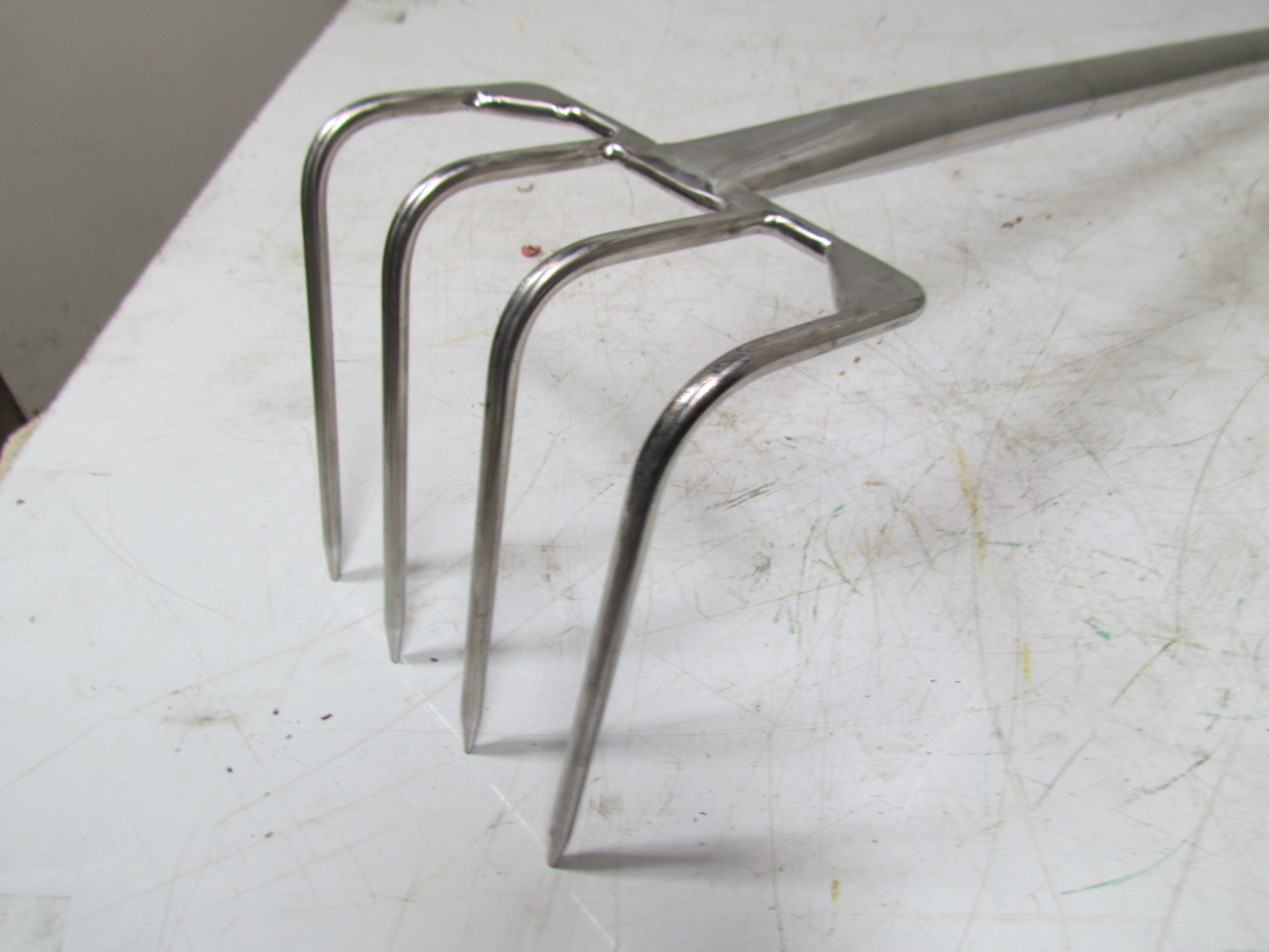 SS Stainless Steel Rake Fork NSF Food Grade 8"wide 60"long 9"deep good