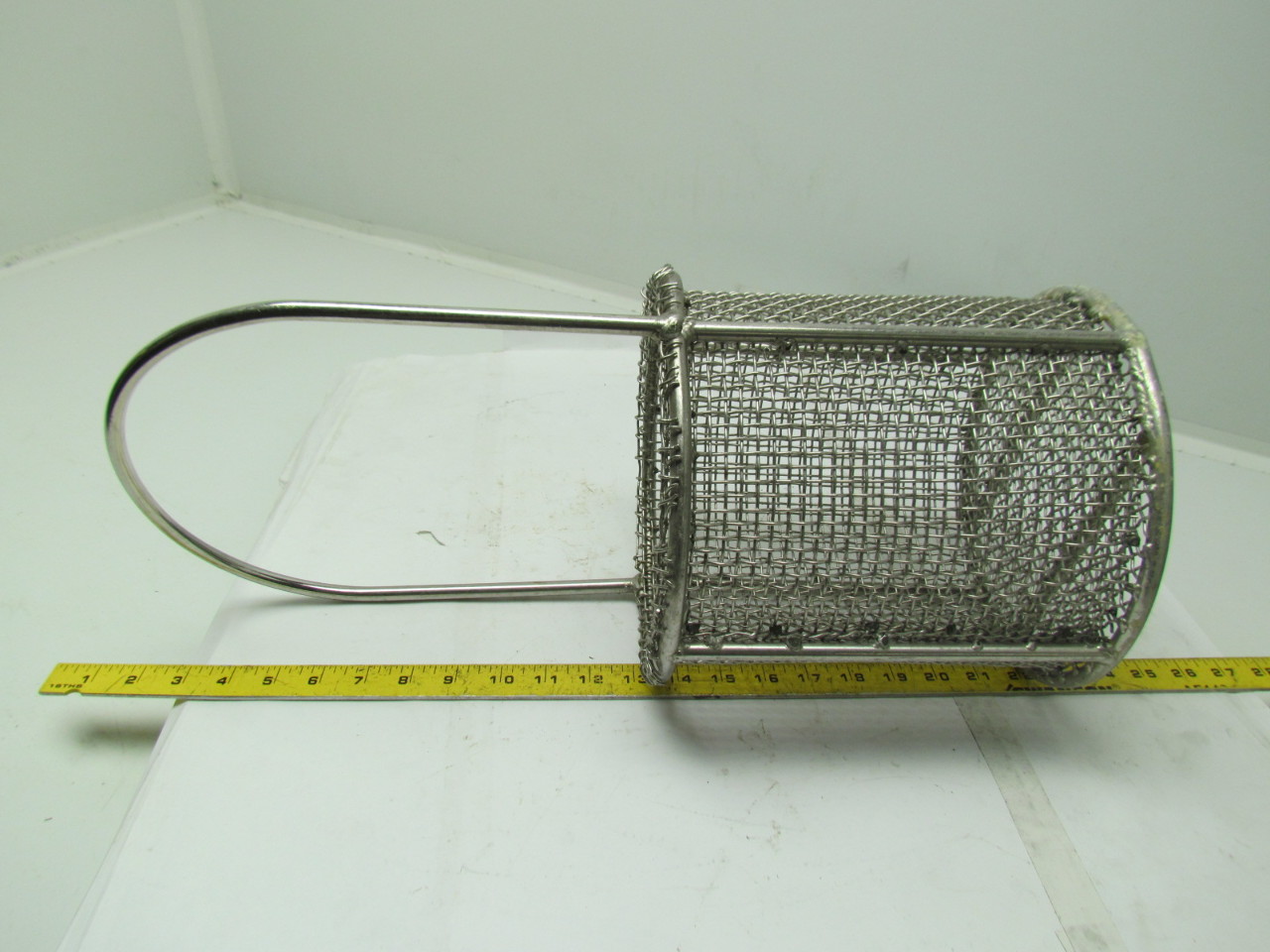 Stainless Steel Round Wire Parts Washer Dip Basket 8" Diameter 83/4