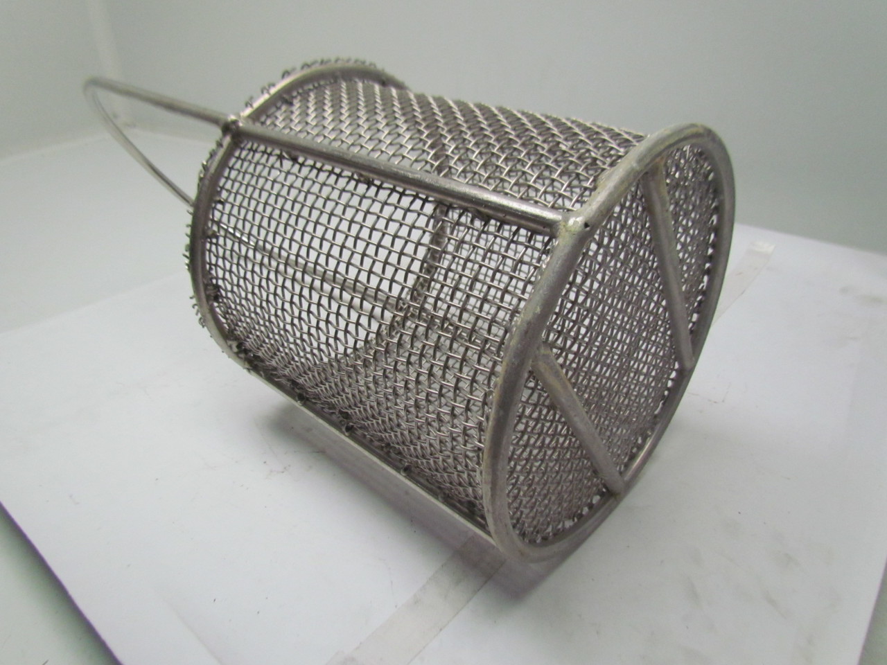 Stainless Steel Round Wire Parts Washer Dip Basket 8" Diameter 83/4