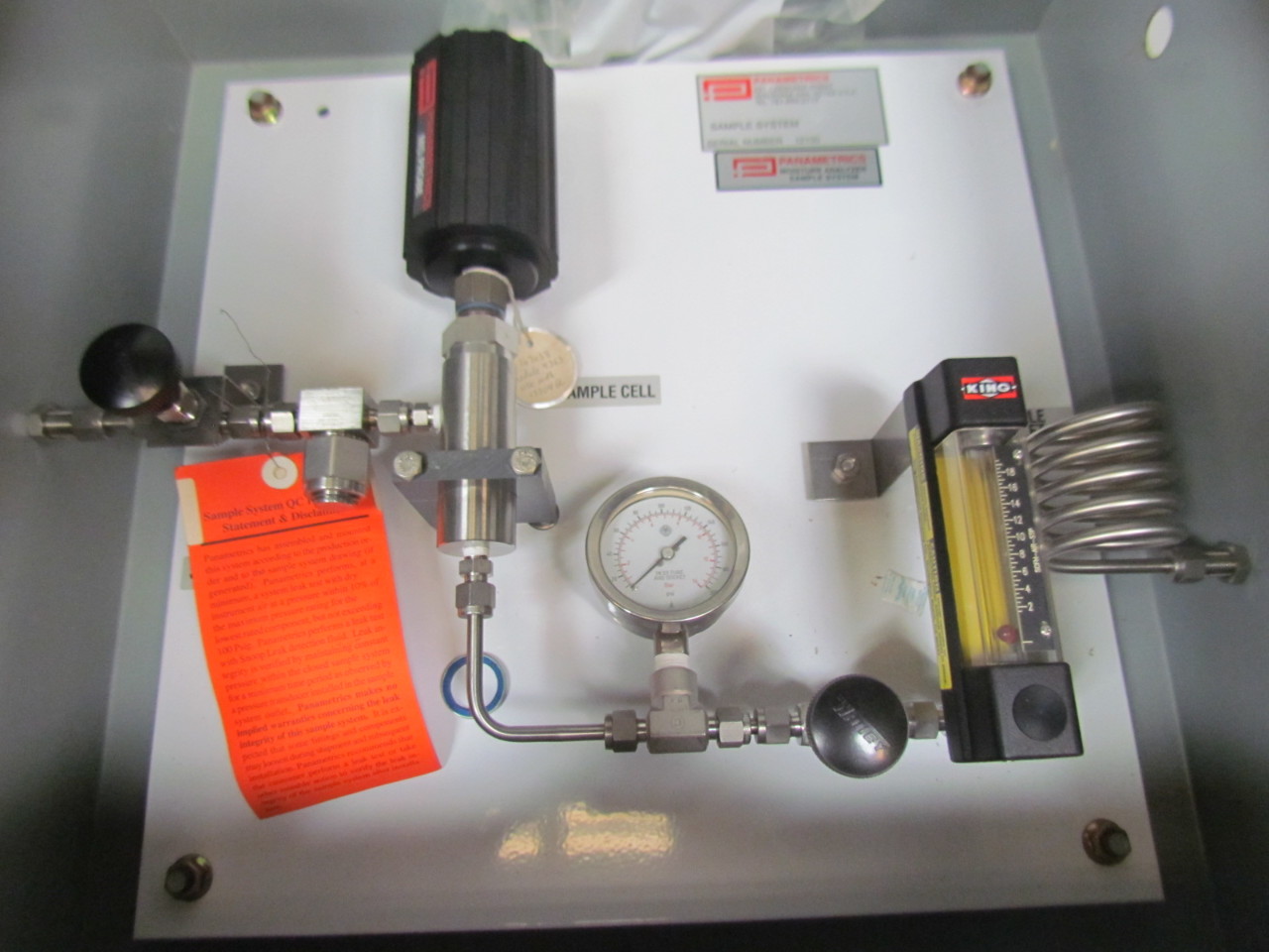 Panametrics Moisture Analyzer Sample System Ser. 12130 Wall Mount Very