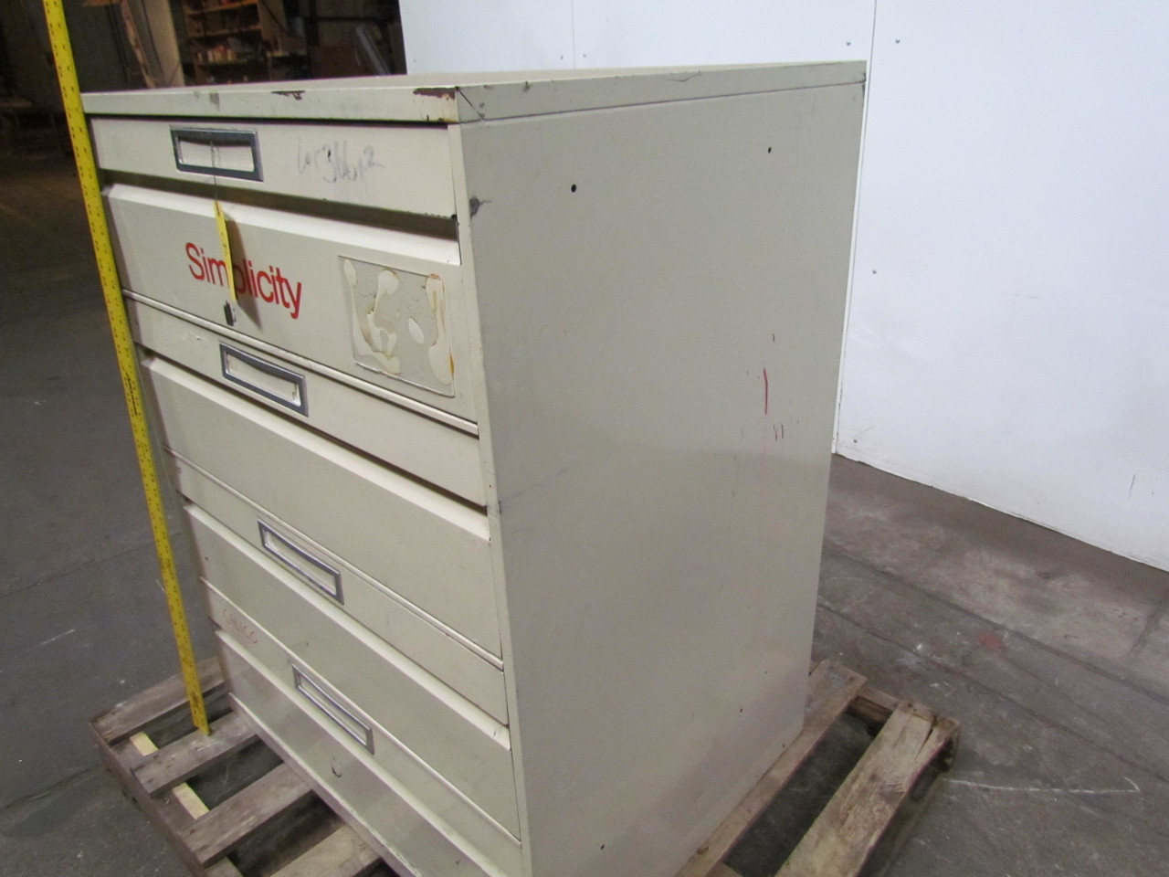 Vintage Simplicty 4 drawer sewing pattern Filing/Tool 42"Hx25