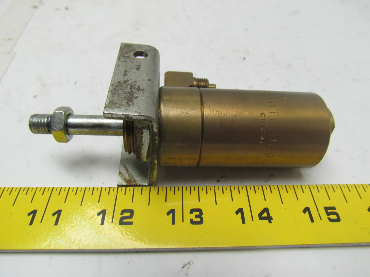 AirMite 1" bore 1" stroke spring extend pneumatic brass cylinder eBay