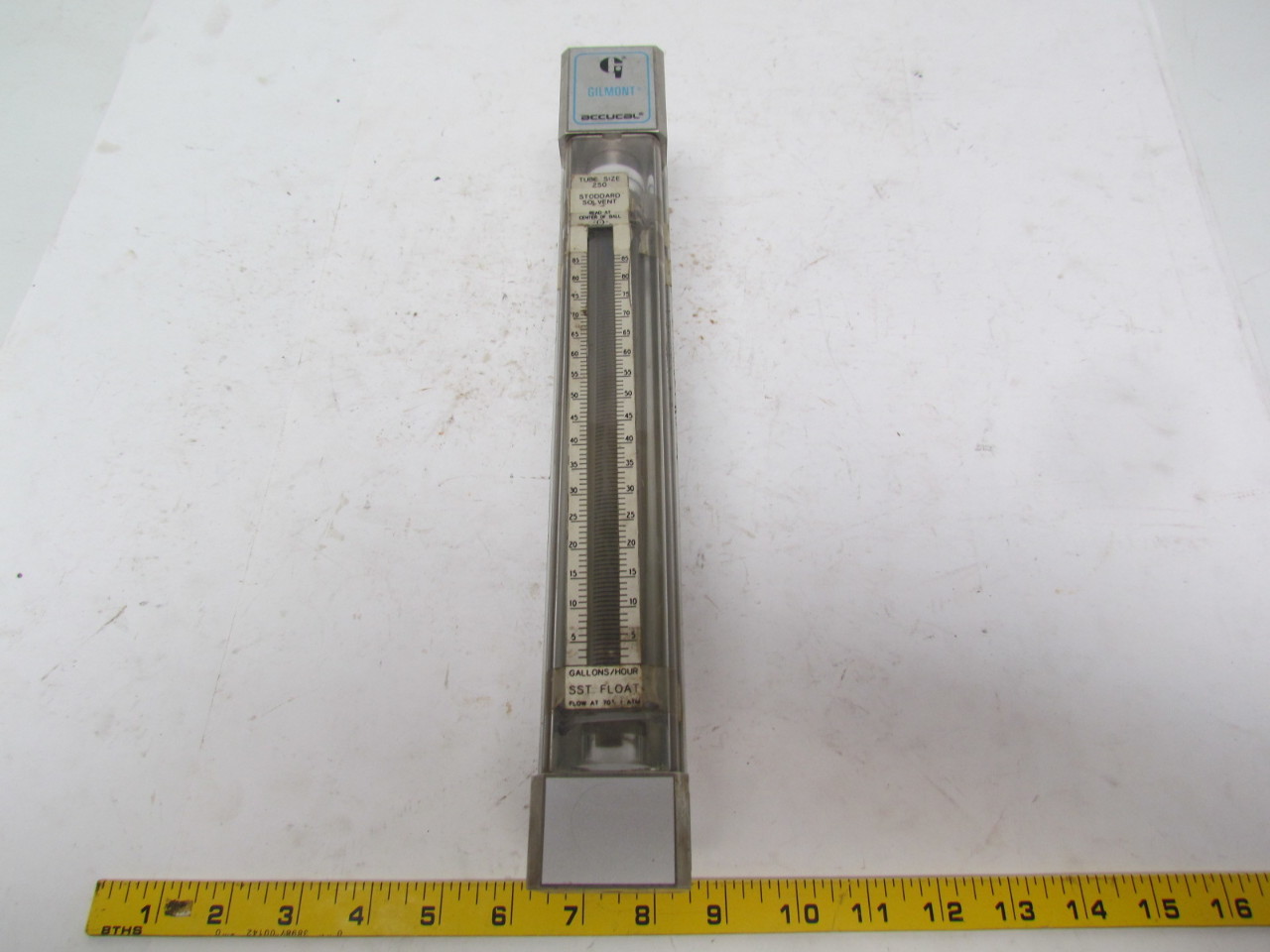 Gilmont GF45401250 Accucal flow meter gallons per hour w/3/8" hose