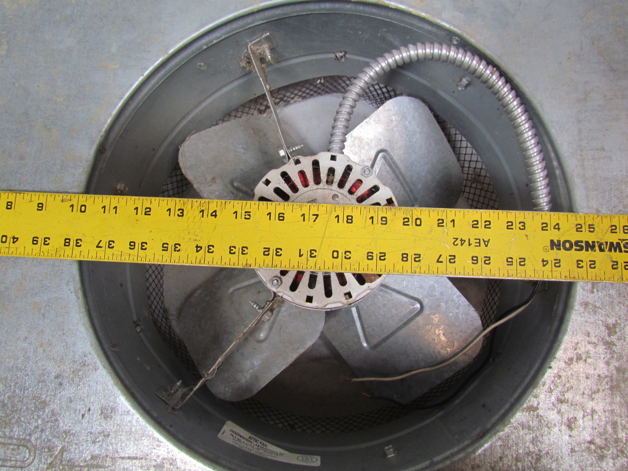 Certainteed R28 Attic Fan 14"Dia. 115V 60Hz 4Amp eBay