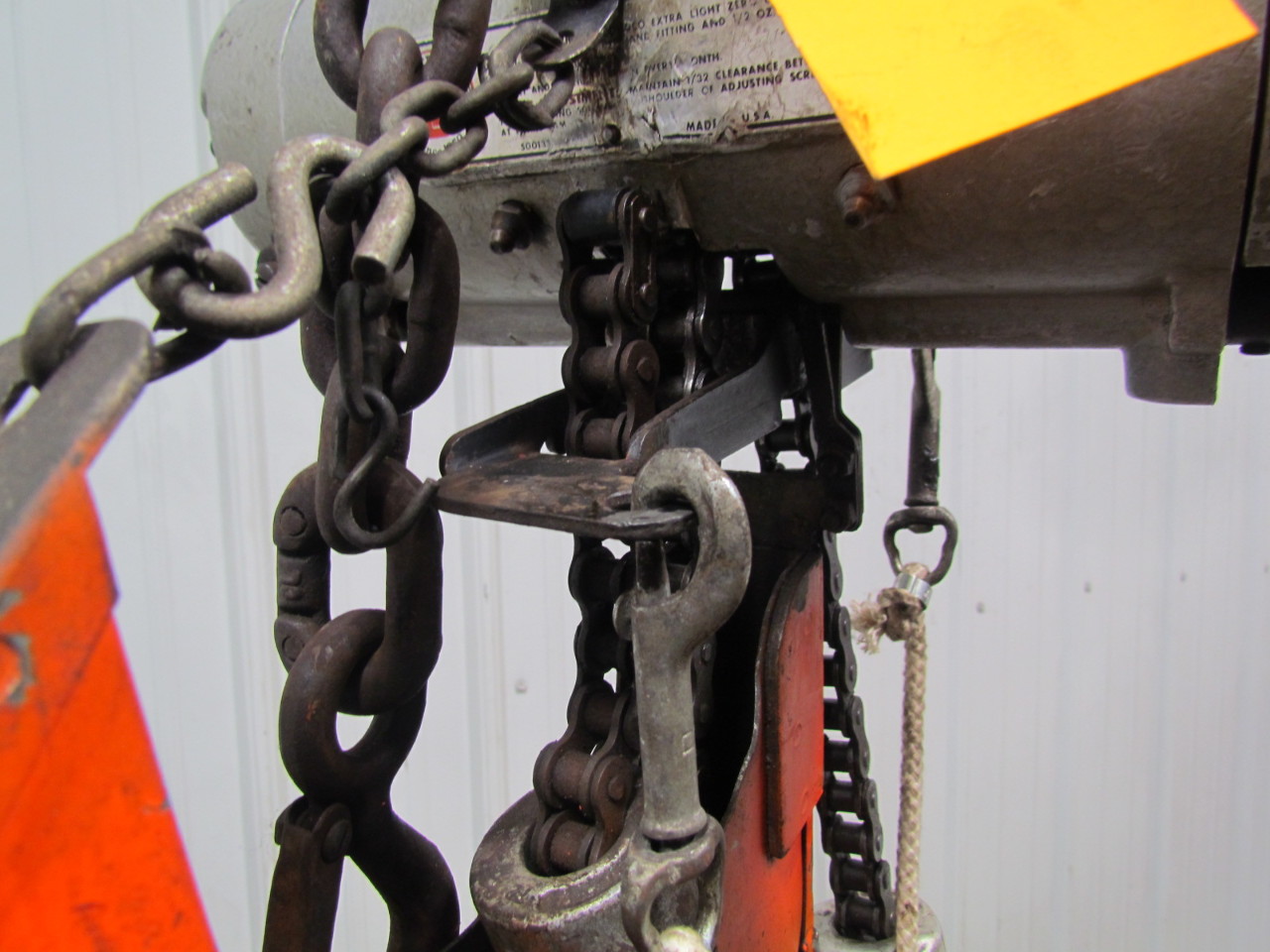 Cooper Gardner Denver 1/2 Ton Air Pneumatic Chain Hoist 12' Lift 1000LB