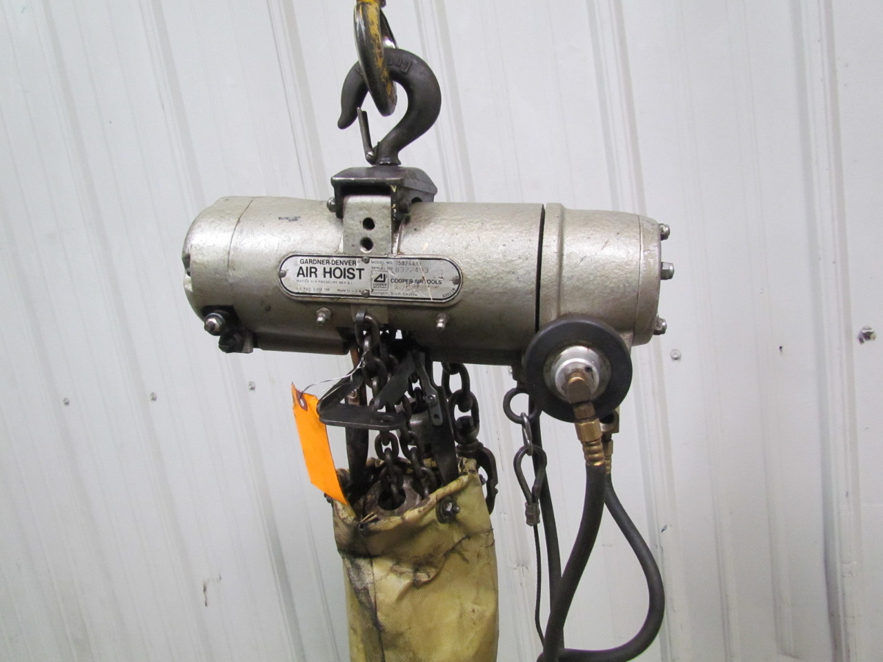 Gardner Denver 300LB Air Pneumatic Chain Hoist 10'Lift Pendant Fast Tested eBay