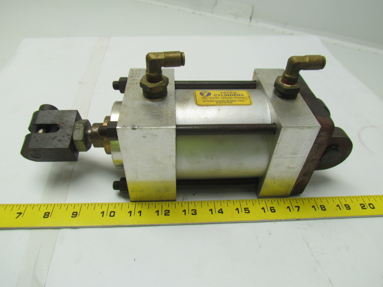 Yates A2CN Pneumatic Air Cylinder 3.25" Bore x 2" Stroke eBay