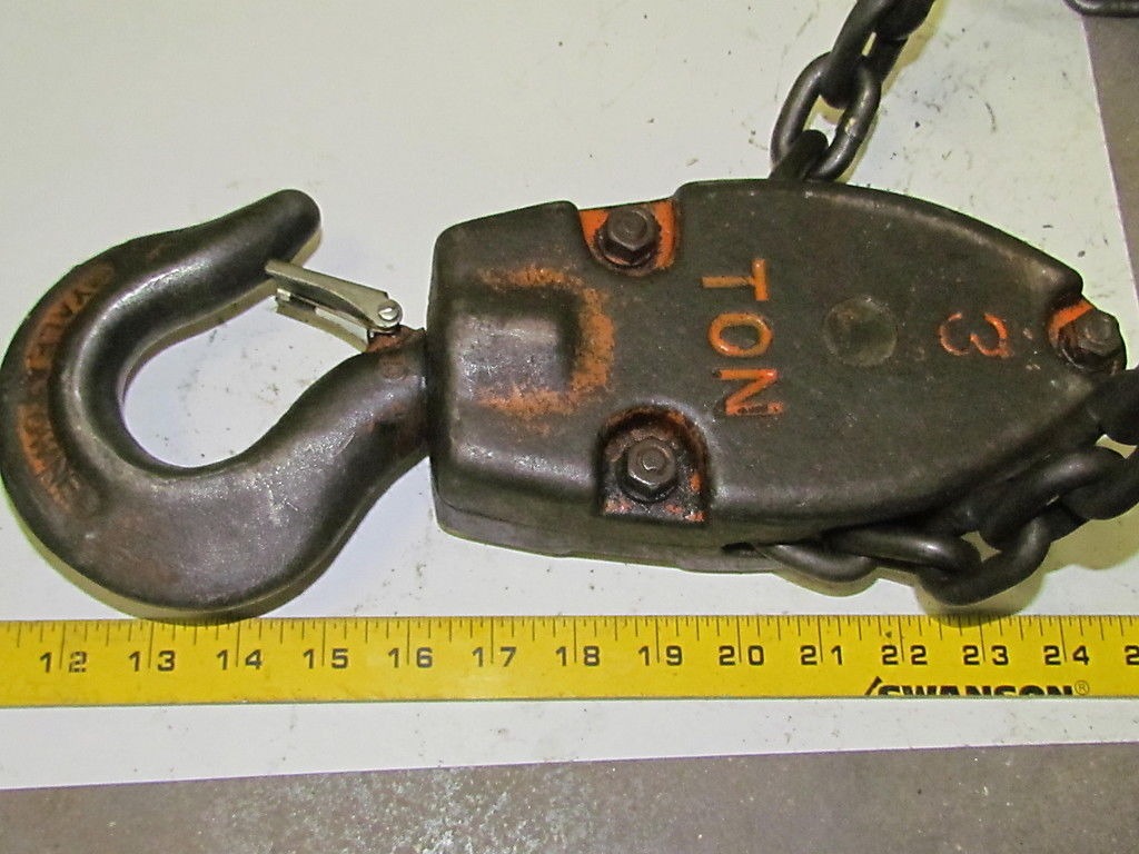 3 Ton Yale Load King Manual Chain Fall Hoist 12' of Lift 6000lb