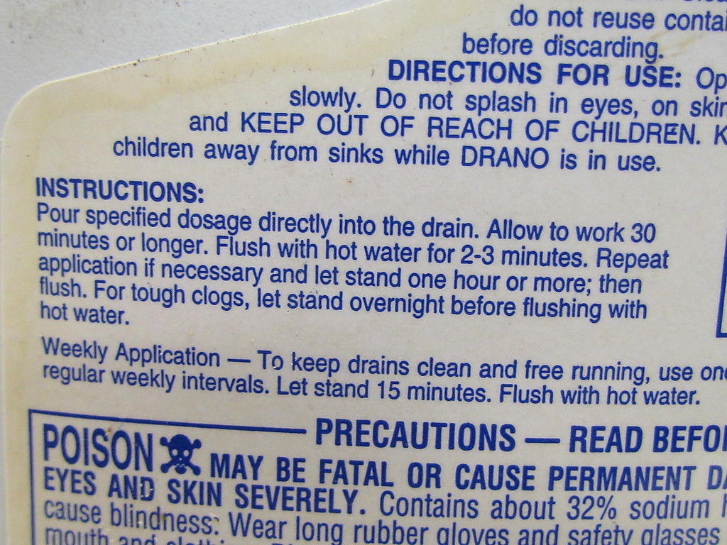 (2) Bottles Drackett Drano Institutional Formula Liquid Drain Opener 32fl oz eBay