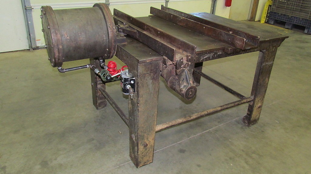 Vintage Bell Machine Co Pneumatic Cast Iron Clamp Table Woodworking