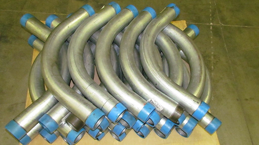 Wheatland 3" Galv Rigid Conduit 90 Degree Elbow Standard Radius 3" NPT
