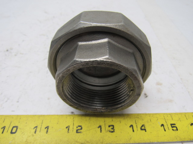 1-1/2" Stainless Steel 316 Split Union Coupling – Female NPT, Class 150, Sch40