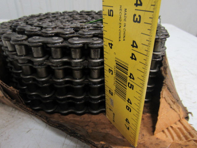 thumbnail image 2 of RED BOAR CHAIN #60 Riveted Roller Chain – 50FT Roll With 5 Connecting Links (3/4" Pitch) 2 of 4