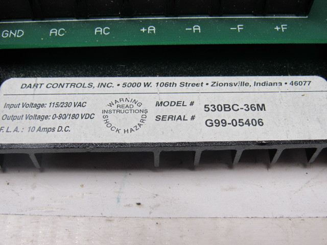 Dart Controls 530BC-36MA Controllo Velocità Variabile DC 120V 2HP – Nuovo