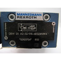 Mannesmann Rexroth DBW 20 A2-52/315-6EG24N9K4 Hydraulic Pressure Reducing Valve