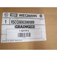 Wiegmann RSc060636NKWW Wiring Trough Electrical Box Enclosure 6"Hx6