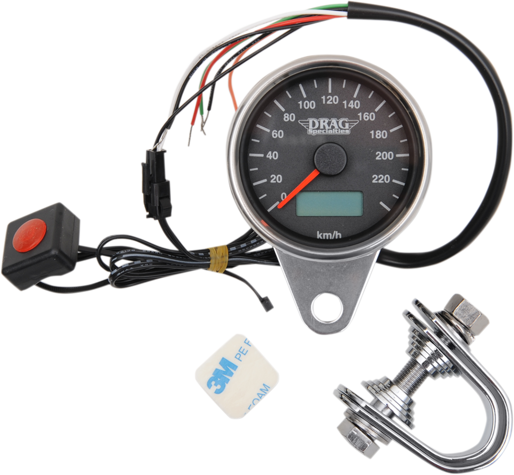Drag Specialties KPH Electronic Speedo Odometer Speedometer Harley