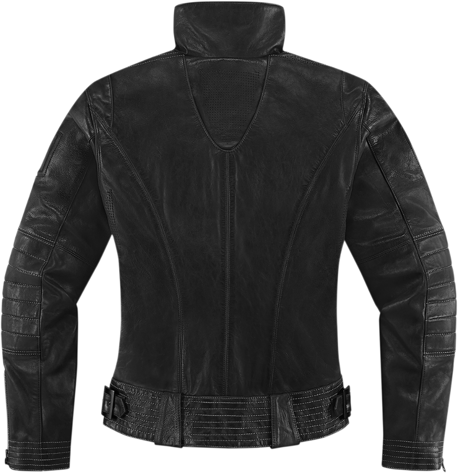 Icon 1000 Womens Ladies Fairlady leather motorcycle riding jacket Brown / Black eBay