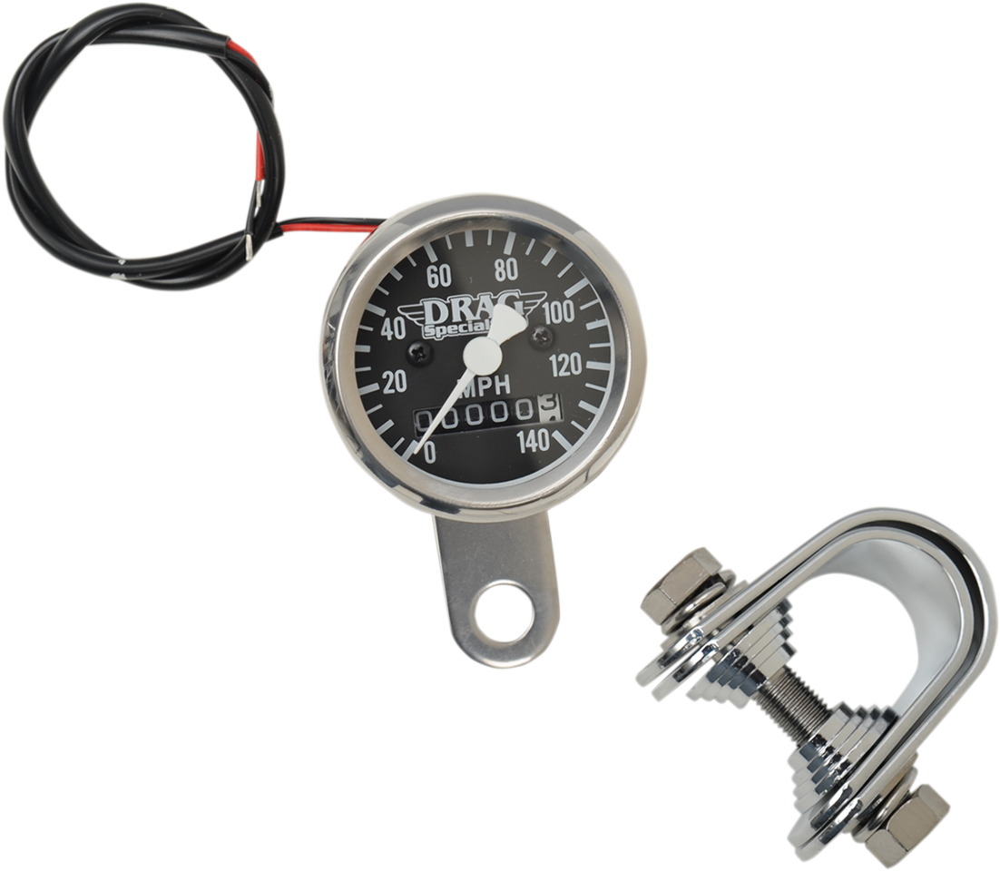 Drag Specialties Small 1 7/8" Mechanical LED Speedo Speedometer Harley