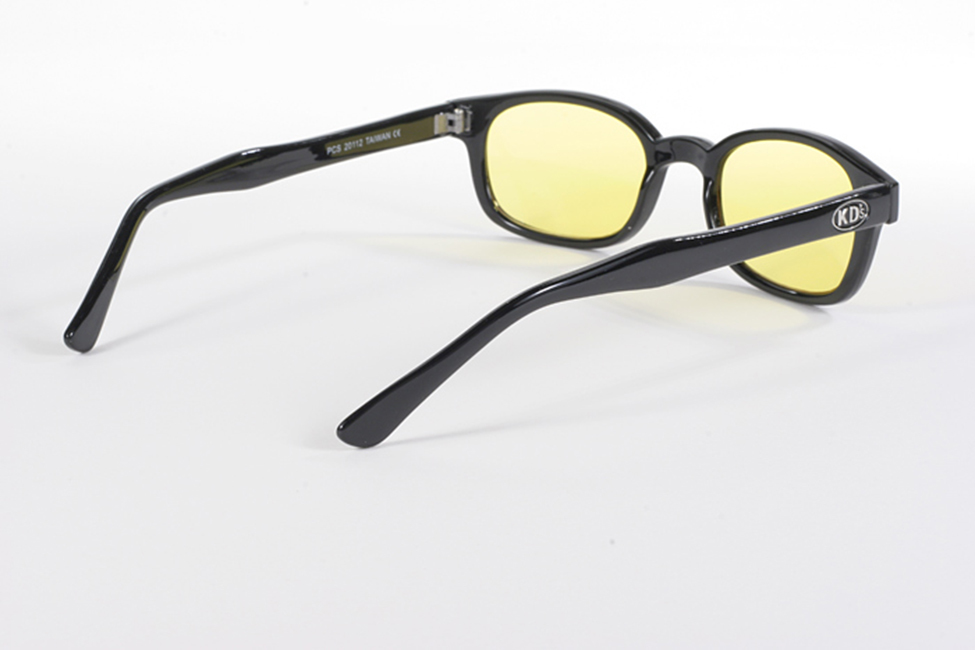 1 pair of kd's yellow lens old school biker sunglasses for Harley rider 100 UV JT's CYCLES
