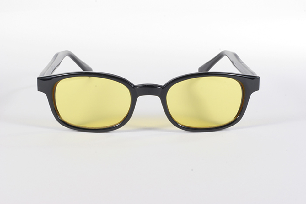 1 pair of kd's yellow lens old school biker sunglasses for Harley rider 100 UV JT's CYCLES