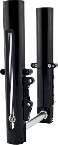 Performance Machine Single Disc Black Lower Fork Legs for 14-17 Harley Touring