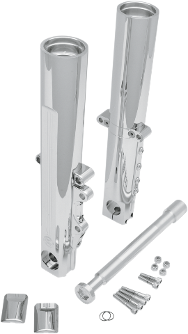 Performance Machine Single Disc Chrome Lower Fork Legs for 14-17 Harley Touring
