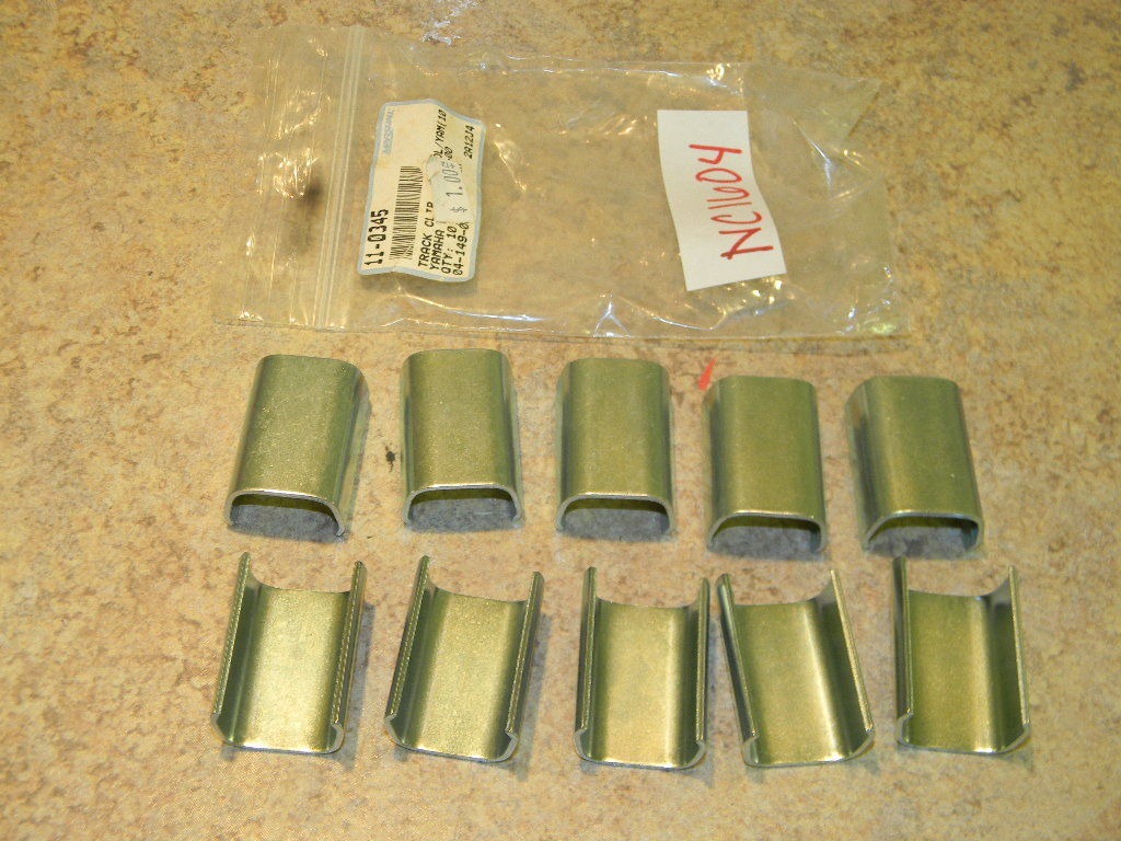 NOS Marshall Distributing Snowmobile Track Clips set of 10 1604 NCB