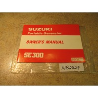 Suzuki SE300 Portable Generator Owner's Manual NB2029