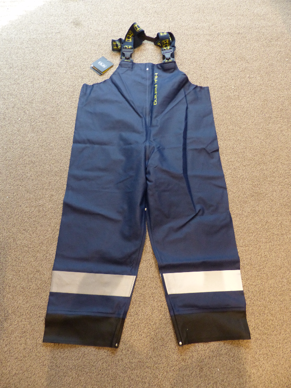 HUK FISHING PVC FOUL WEATHER BIB SIZE LARGE L NAVY NWT eBay